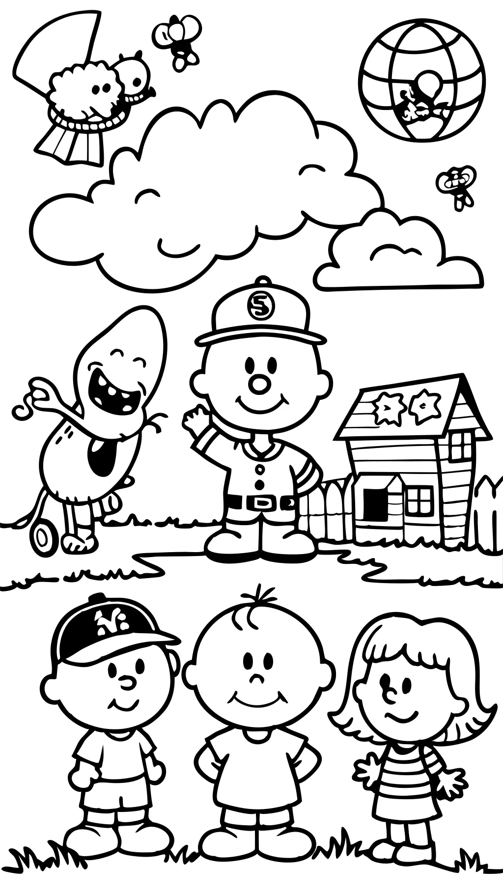 Páginas para colorear Charlie Brown